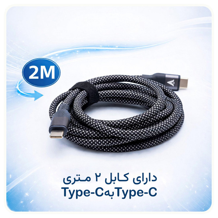شارژر دیواری 45 وات وونک مدل PD‑45W به همراه کابل دو متری USB-C