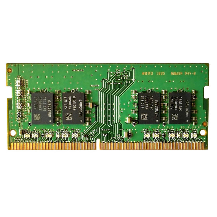 رم لپتاپ 8 گیگابایت سامسونگ مدل PC4-2666 از نوع DDR4، تککاناله با فرکانس 2666 مگاهرتز، تایمینگ CL19 و فرمفکتور SO-DIMM 260 پین