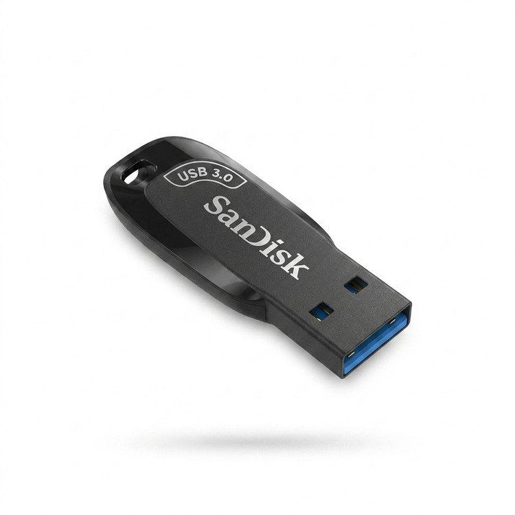 فلش مموری 64 گیگابایت سن دیسک مدل ULTRA SHIFT CZ410 با رابط USB 3.1، سرعت خواندن 100 مگابایت بر ثانیه، نرمافزار امنیتی SanDisk SecureAccess و بازیابی فایل RESCUEPRO Deluxe، مناسب ضبط خودرو و تلویزیون