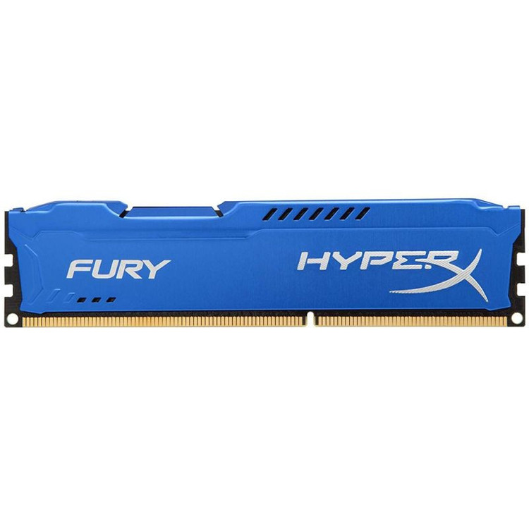 رم دسکتاپ DDR3 8 گیگابایت کینگستون مدل HyperX Fury با فرکانس 1600 مگاهرتز، تایمینگ CL10، معماری تککاناله و 240 پین