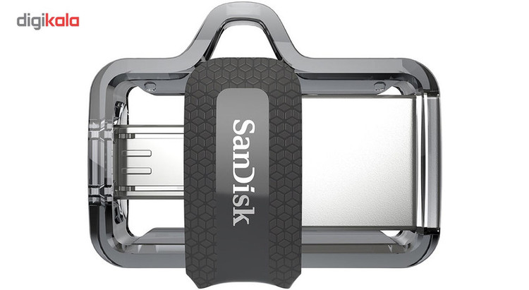 فلش مموری دوکاره سن دیسک مدل Ultra Dual Drive M3.0 ظرفیت 128 گیگابایت با رابط USB3.0 و MicroUSB، سرعت خواندن تا 150 مگابایت بر ثانیه و پشتیبانی از اپلیکیشن SanDisk Memory Zone