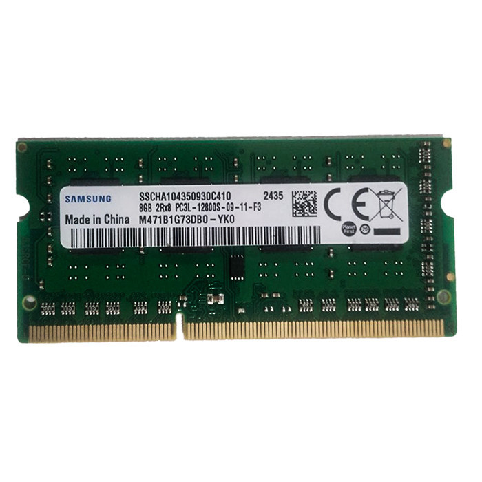 رم لپتاپ سامسونگ مدل YK0 ظرفیت 8GB DDR3L فرکانس 1600MHz تایمینگ CL11 تک کاناله SO-DIMM