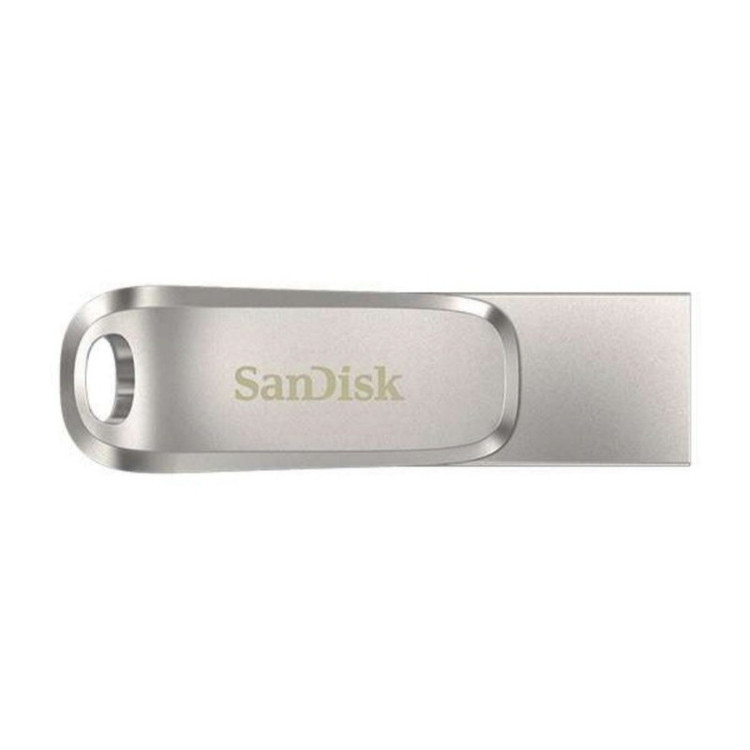 فلش مموری سن دیسک مدل Ultra Dual Drive Luxe ظرفیت 64 گیگابایت با رابط تایپ سی و USB 3.2 Gen 1، سرعت خواندن 400 مگابایت بر ثانیه، طراحی تاشو و سازگار با سیستمعاملهای Android، PC، Mac و iPad Pro