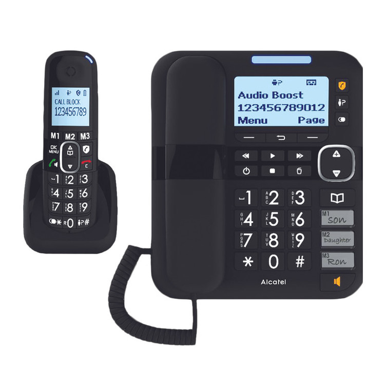تلفن با سیم آلکاتل مدل XL785 Combo Voice FR به همراه 1 عدد گوشی بی سیم