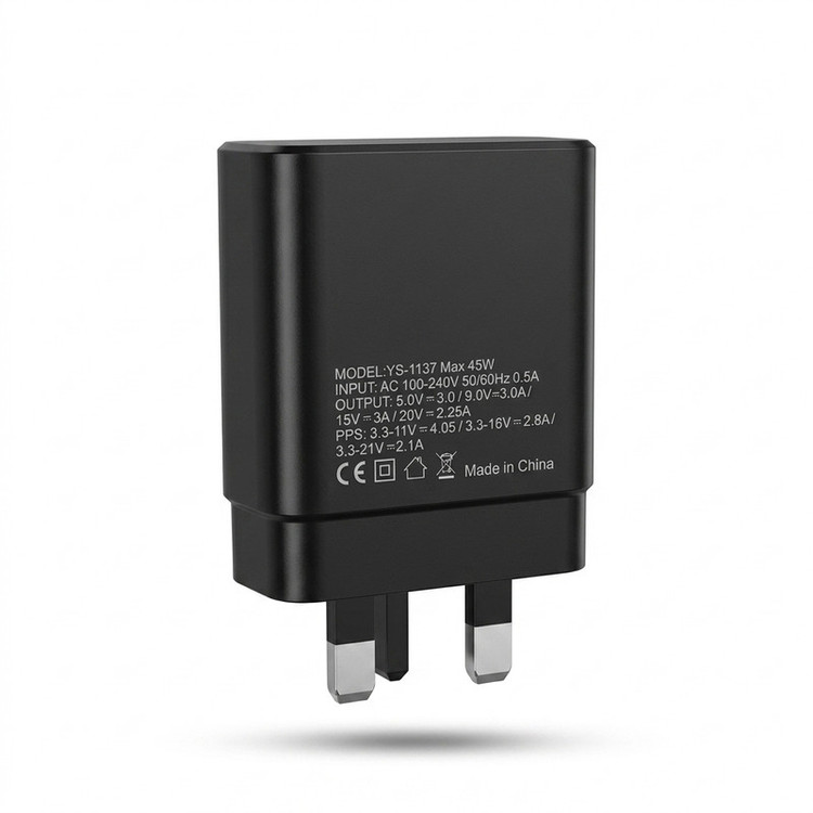 شارژر دیواری 45 وات یس پلاس مدل SUPER FAST 45W به همراه کابل USB-C به طول 1 متر