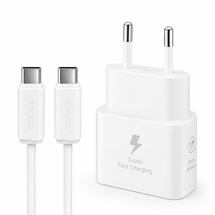 شارژر دیواری 25 وات توکی مدل Galaxy A17 به همراه کابل USB-C