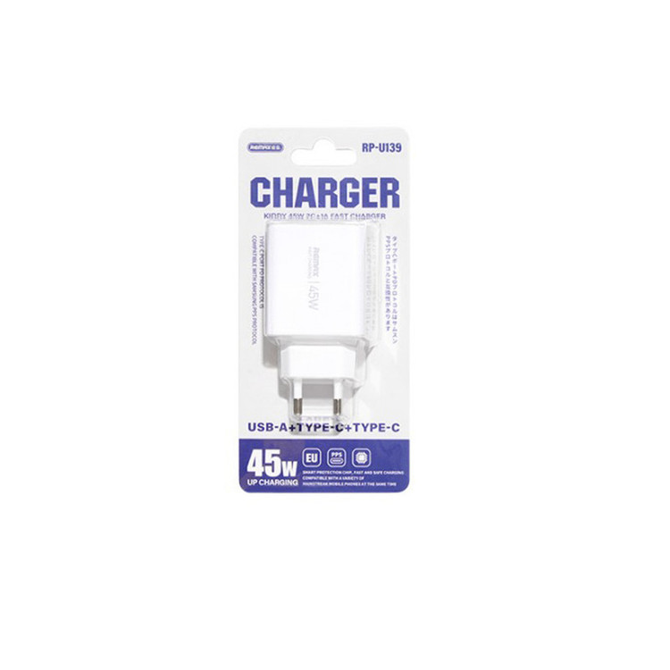 شارژر دیواری 45 وات ریمکس مدل S24 3Port
