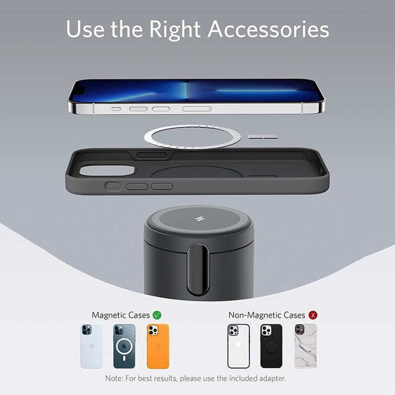 شارژر بیسیم 7.5 وات انکر مدل B2568 به همراه شارژر دیواری 20 وات انکر و کابل USB-C به USB-C