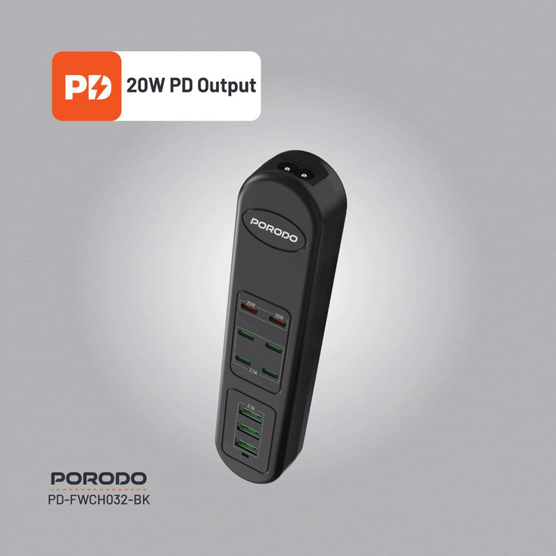 شارژر رومیزی 50وات پرودو مدل 50W Multi-Port USB Charging HUB