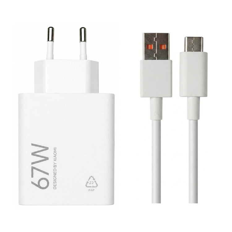 شارژر دیواری 67 وات مدل MDY-15-ET به همراه کابل تبدیل USB به USB-C