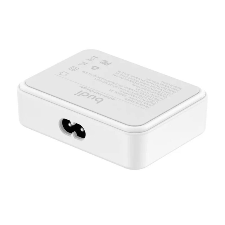 شارژر رومیزی 60 وات شش پورت بودی مدل AC318EW به همراه کابل برق و تبدیل