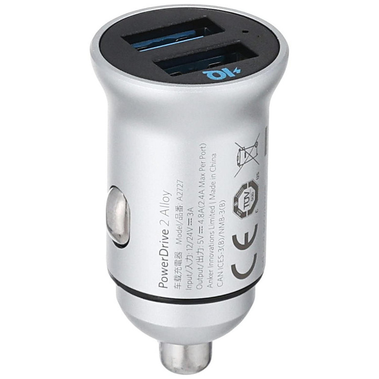 شارژر فندکی انکر مدل A2727 Powerdrive2 Alloy