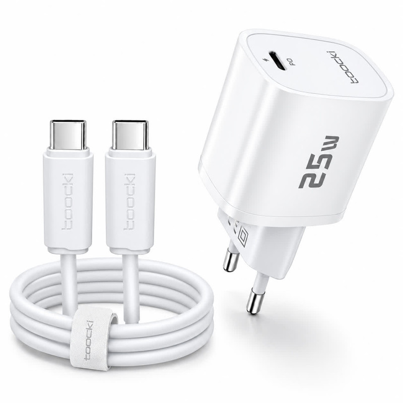شارژر دیواری ۲۵ وات توکی مدل A14 به همراه کابل USB-C