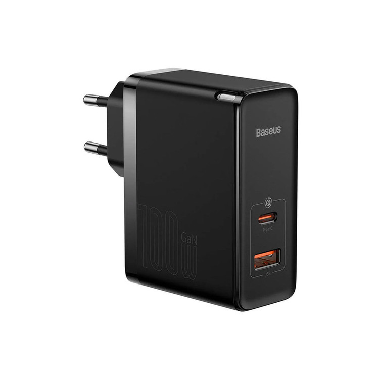 شارژر دیواری 100 وات دو پورت بیسوس مدل GaN5 PRO