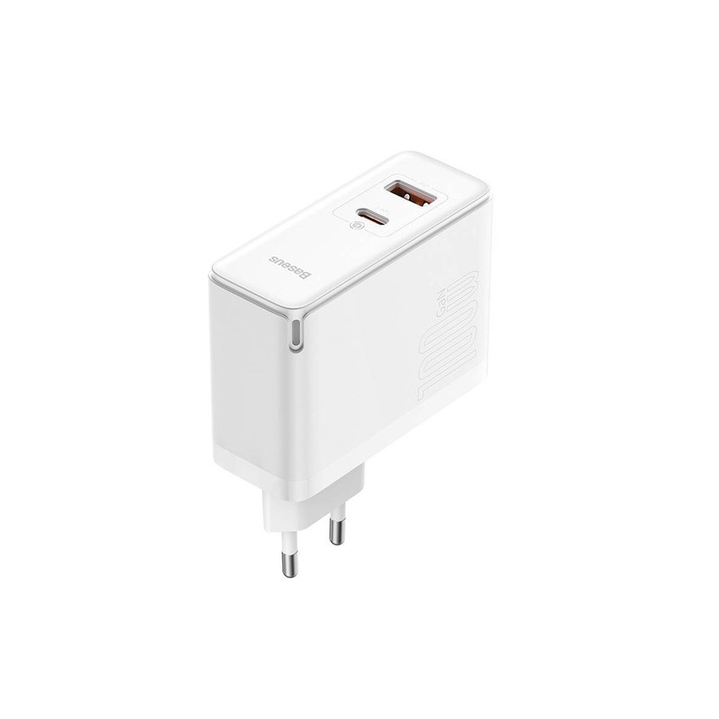 شارژر دیواری 100 وات دو پورت بیسوس مدل GaN5 PRO