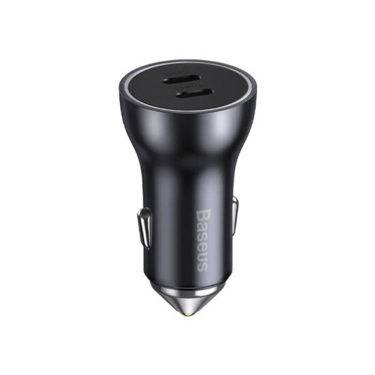 شارژر فندکی 60 وات بیسوس مدل Dual USB-C CGJM000213