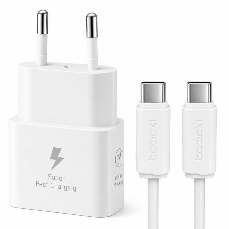 شارژر دیواری 25 وات توکی مدل Galaxy A15 به همراه کابل USB-C