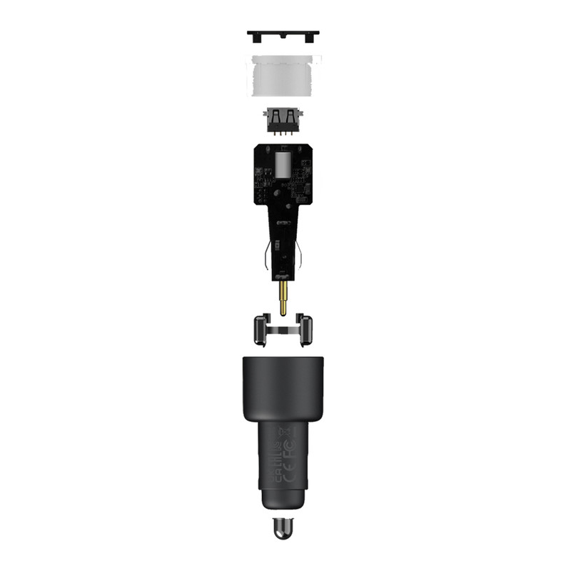 شارژر فندکی 67 وات دو پورت شیائومی مدل CC07ZM به همراه کابل شارژ USB-C به طول 1 متر