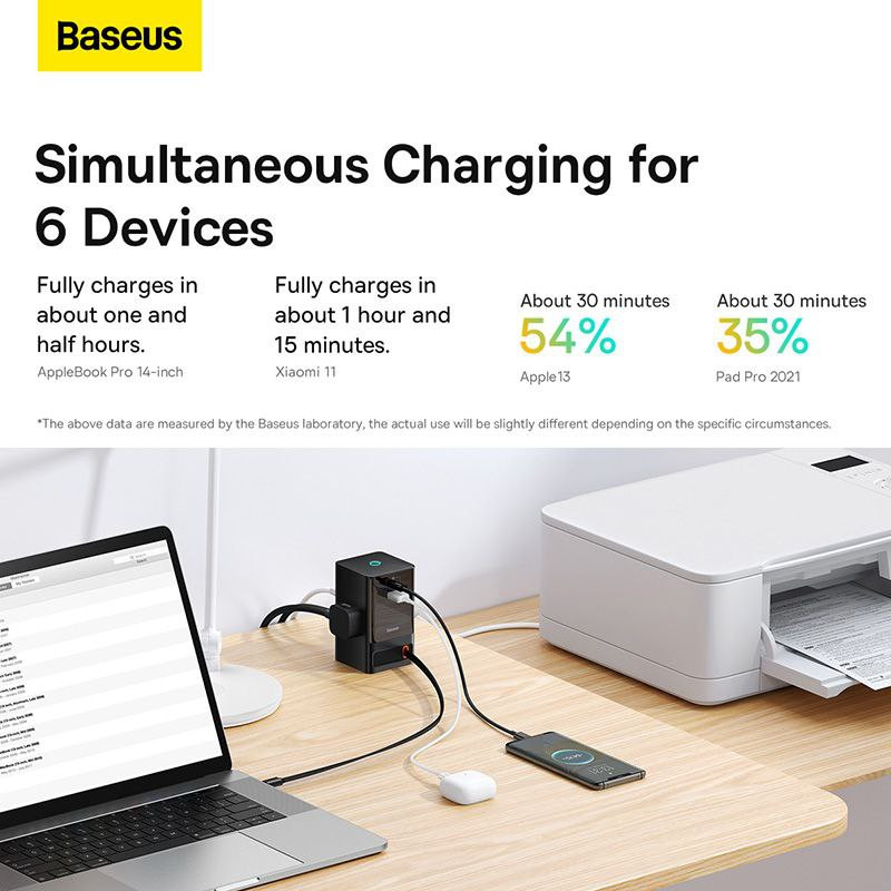 شارژر رومیزی باسئوس مدل PSLR000001 به همراه کابل USB-C