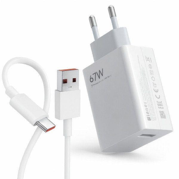 شارژر دیواری 67 وات واینر مدل Note 13 Pro به همراه کابل USB-C