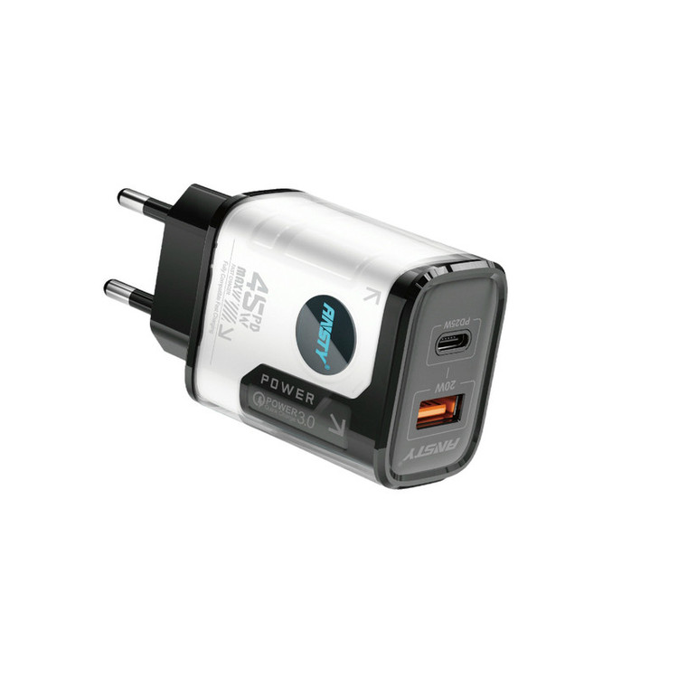 شارژر دیواری 25 وات انستی مدل EU45 به همراه کابل تبدیل USB-C