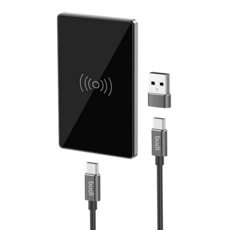 شارژر بیسیم 15 وات بودی مدل M8J3300B به همراه کابل USB-C و مبدل USB-C به USB-A