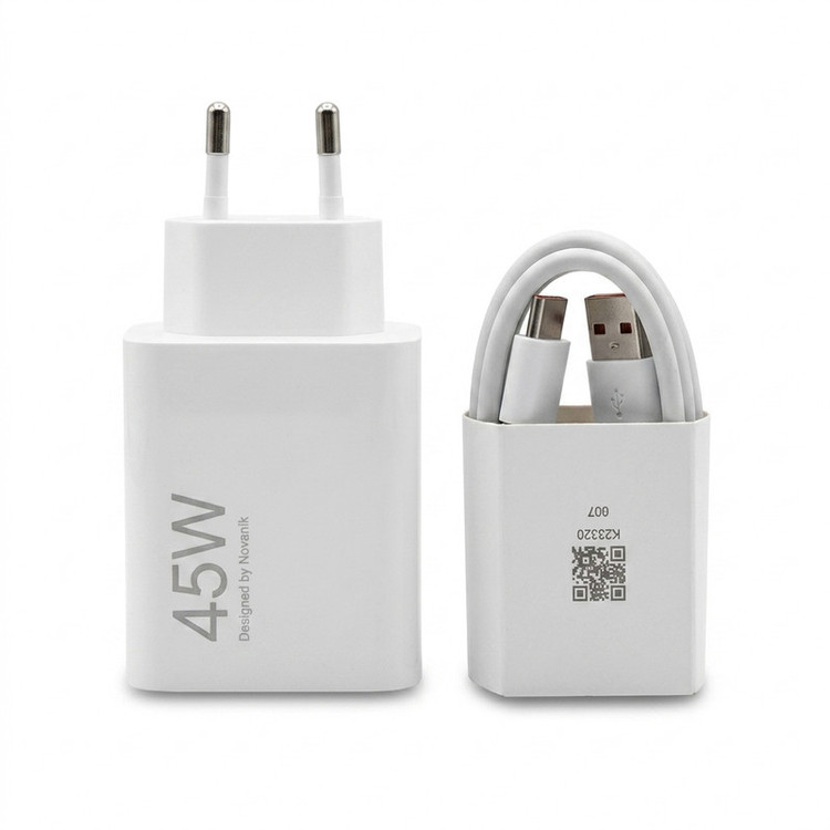 شارژر دیواری 45 وات نوانیک مدل MDY-17-EF به همراه کابل USB-A به USB-C