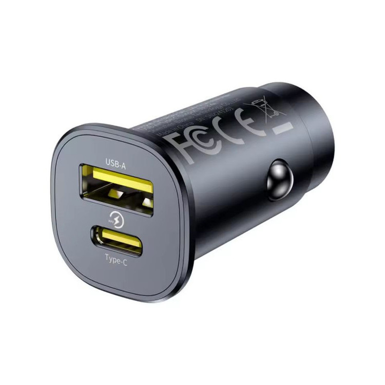 شارژر فندکی 30 وات 2 پورت بیسوس مدل GoTrip BS-C15C1