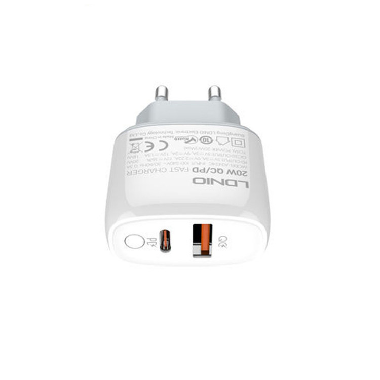 شارژر دیواری الدینیو مدل A2424C 20w به همراه کابل USB-C