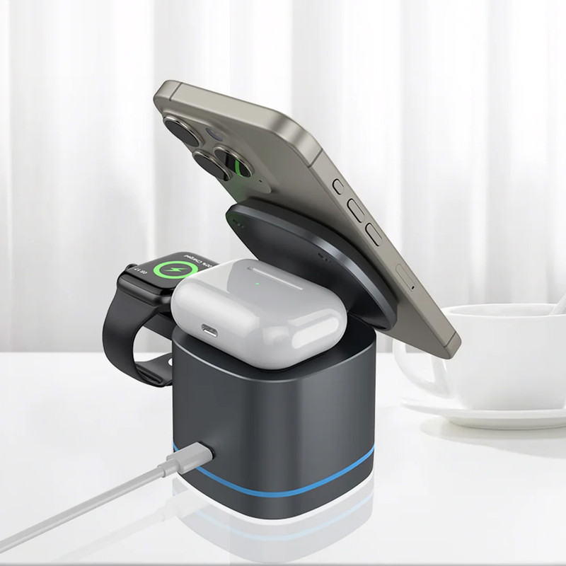 شارژر مغناطیسی پاوا مدل PW-MG31IPWA-BK