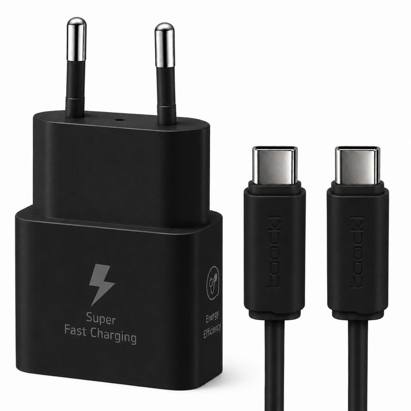 شارژر دیواری 25 وات توکی مدل Galaxy A16 به همراه کابل USB-C