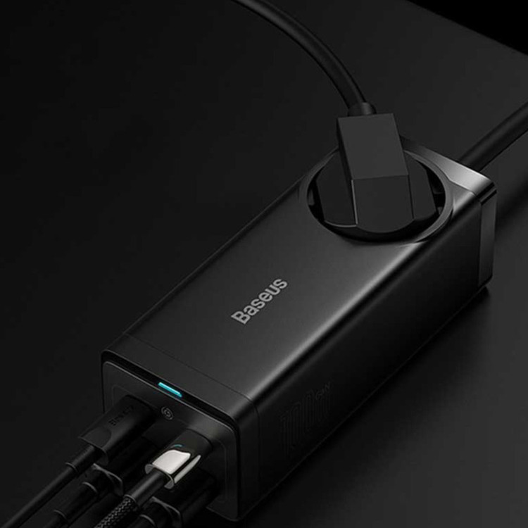 شارژر رومیزی 100 وات بیسوس مدل CCGAN100-1ACE به همراه کابل USB-C