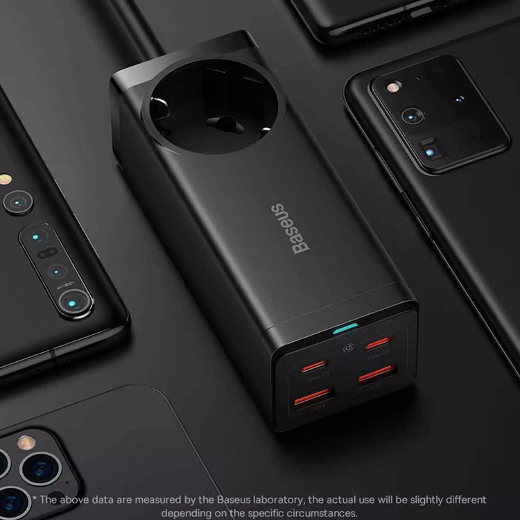 شارژر رومیزی 100 وات بیسوس مدل CCGAN100-1ACE به همراه کابل USB-C