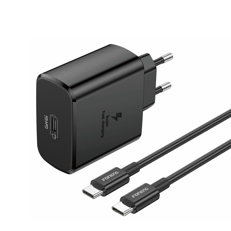 شارژر دیواری 45 وات فوننگ مدل E45 به همراه کابل تبدیل USB-C