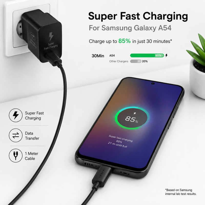 شارژر دیواری 25 وات توکی مدل A54 به همراه کابل USB-C