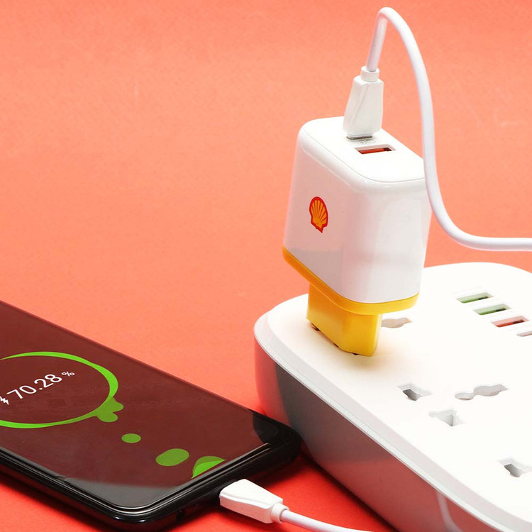شارژر دیواری 45 وات شل مدل SWC15 به همراه کابل USB-C