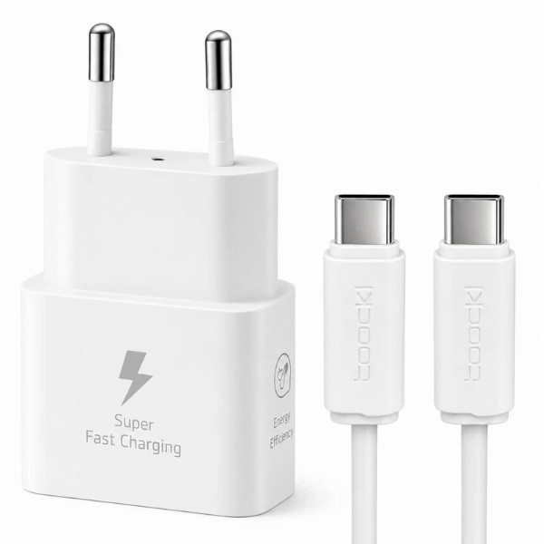 شارژر دیواری 25 وات توکی مدل A34 به همراه کابل USB-C