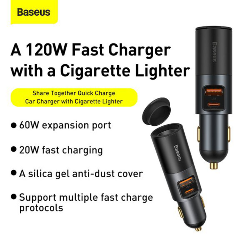 شارژر فندکی باسئوس مدل CCBT-C0G