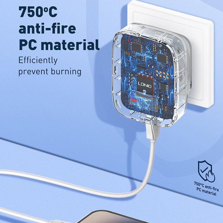 شارژر دیواری 32 وات الدینیو مدل Q334 به همراه کابل USB-C