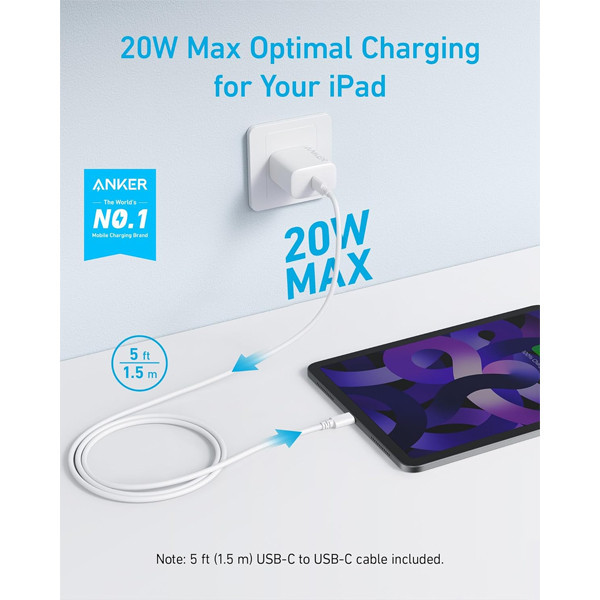 شارژر دیواری 20 وات انکر مدل Select Charger A2347