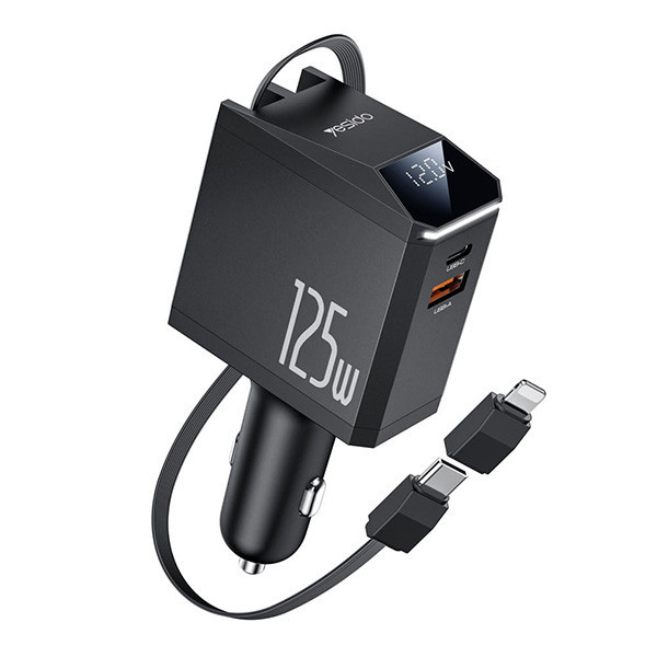 شارژر فندکی 125 وات سه پورت یسیدو مدل Y71
