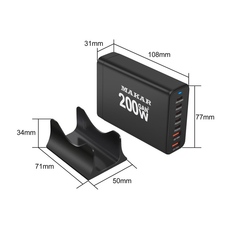 شارژر رومیزی 200 وات ماکار مدل 200W-Desktop
