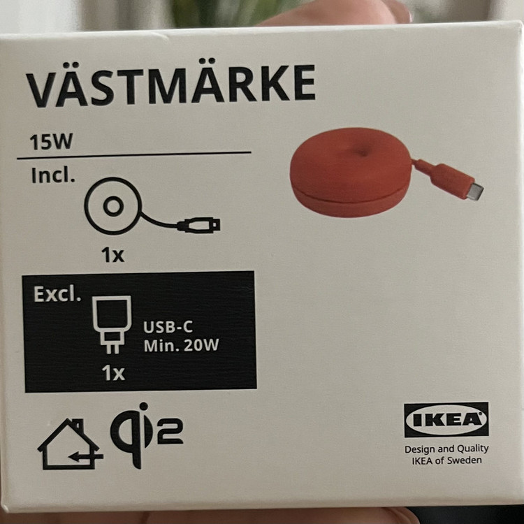 شارژر بیسیم 15 وات ایکیا مدل Västmärke