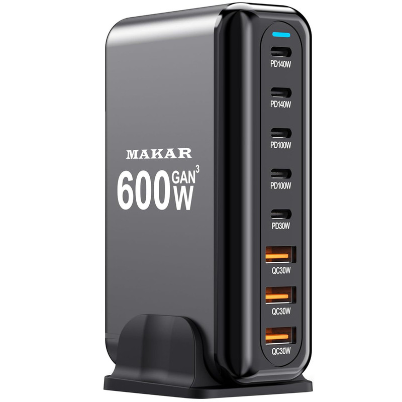 شارژر رومیزی 600 وات هشت پورت ماکار مدل 600W-Desktop