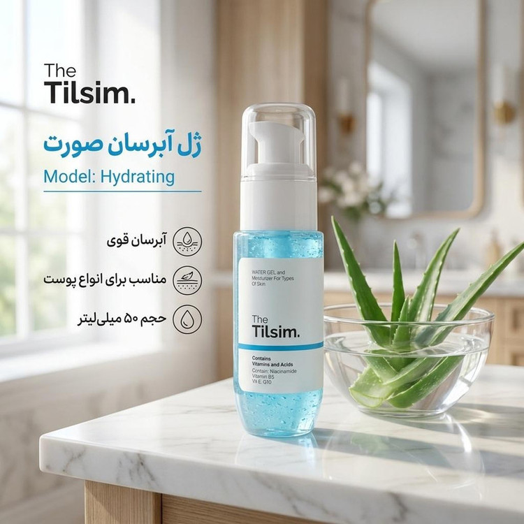 ژل آبرسان صورت تیلسیم مدل Hydrating مناسب برای انواع پوست حجم 50 میلی لیتر