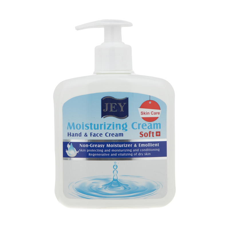 کرم نرمکننده و مرطوبکننده دست و صورت جی مدل Soft مناسب پوستهای خشک حجم 450 میلیلیتر