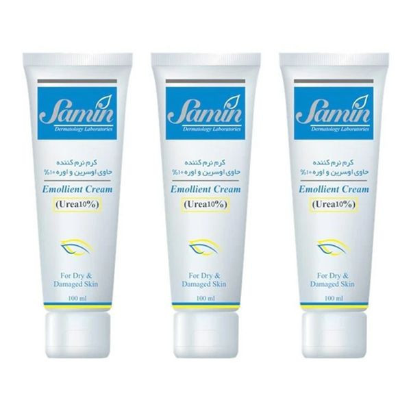 کرم نرم کننده ثمین مدل اوسرین و اوره 10 درصد حجم 100 میلی لیتر بسته 3 عددی