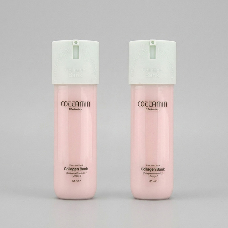 کرم مرطوب‌کننده گردن، صورت کلامین مدل Collagen bank مناسب برای انواع پوست حجم ۱۲۵ میلی‌لیتر مجموعه 2 عددی