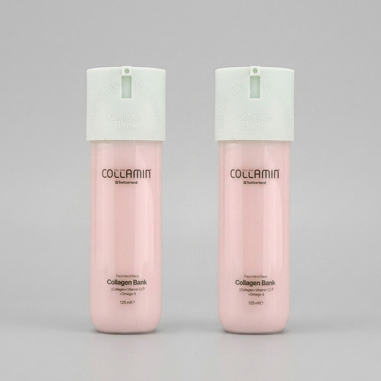 کرم مرطوبکننده گردن، صورت کلامین مدل Collagen bank مناسب برای انواع پوست حجم ۱۲۵ میلیلیتر مجموعه 2 عددی