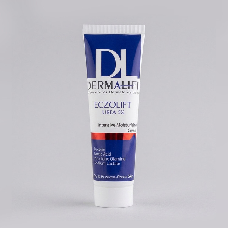 کرم مرطوب کننده صورت درمالیفت مدل ECZOLIFT UREA 5% مناسب پوستهای خشک حجم 50 میلی لیتر